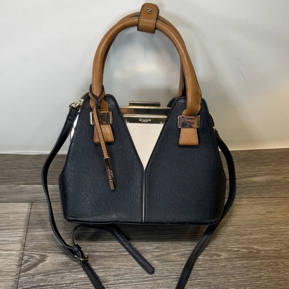 Done London Black and Tan Satchel